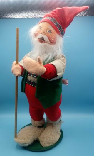Annalee Doll 18 " Alpine Santa Claus W/ Stand Christmas Decoration 1994