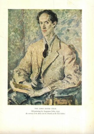Overlooked Vintage Art Print - Portrait Of Lord David Cecil By Augustus John