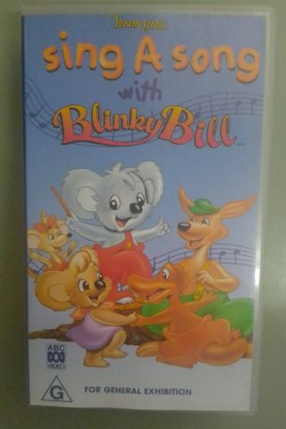 Sing A Song With Blinky Bill Rare Abc For Kids Vhs Pal Promo Marked Not