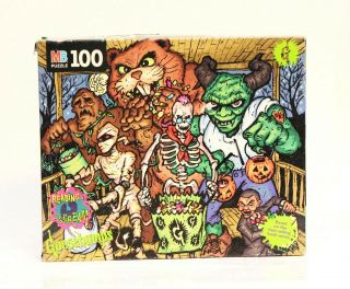 Rare Goosebumps 100 Pc Jigsaw Puzzle - Halloween Trick Or Treat Milton Bradley