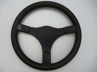 Momo D&w Leather Steering Wheel Black 3 Spoke Size 38m Rare C38