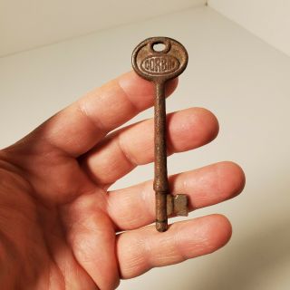 Vintage Corbin Solid Barrel Antique Skeleton Key Approx 3.  5 " Long