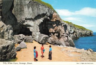 Rare Vintage Postcard - Tilly Whim Caves,  Swanage - Dorset England Unposted.