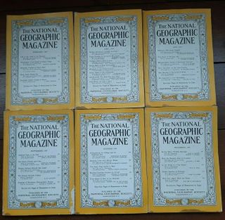 National Geographic X6 1954 Editions Vintage Rare