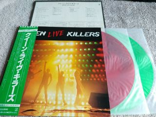 Queen Live Killers Rare Japan Red & Green Vinyl 2lp Insert & Obi