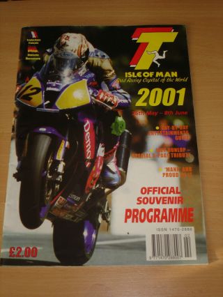 Rare (cancelled) 2001 Isle Of Man Tt Programme In First Class