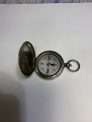Ww1 1918 Military Officers Field Compass Maker Terrasse W.  Co Vi Rare