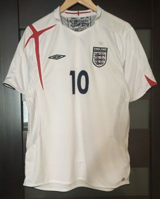 England National Team 2005/2006 Home Shirt Jersey Rare Vintage