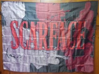 Rare Scarface Silhouette Al Pacino Cloth Textile Poster Flag Banner 3 