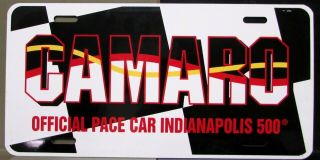 1993 Chevrolet Camaro Official Indianapolis 500 Pace Car License Plate Rare