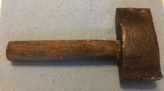Vintage Antique Peen Sledge Hammer Tool Wood Handle Unknown Make Rustic