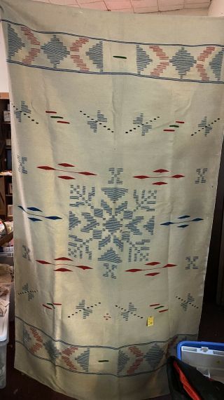 Vintage Rare Antique Southwestern Native American Serape,  Blanket Wool