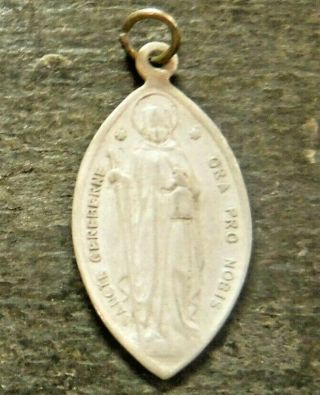 Antique Medal Of St Dymphna And St Gerebernus