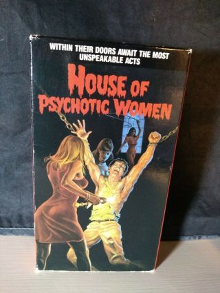 House Of Psychotic Women Cult Classic Vhs Rare Horror Vidamerica Paul Naschy Wwv