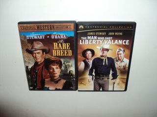 Rare Breed/man Who Shot Liberty Valance James Stewart/john Wayne 2 Movies Dvds