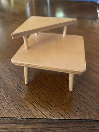 Vintage Mid Century Modern Strombecker Dollhouse Furniture End Table 1:12 Scale