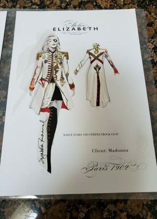Madonna Madame X Concept Wardrobe Sketch Rare