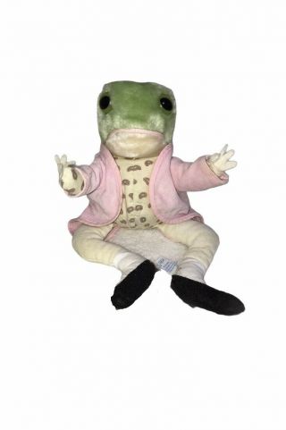 Rare Vintage 90s Beatrix Potter Jeremy Fisher Frog Plush 12” Eden Toys Doll
