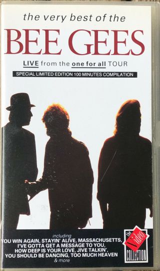 Very Best Of Bee Gees Live One For All Tour Limited Edition Rare Vhs Oop Uk Pal