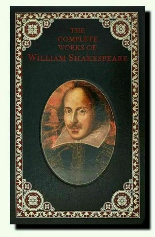☆rare Leather Bound Golden - Edged Book:the Complete Of William Shakespeare