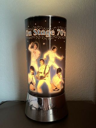 Rare Vintage 1980s Elvis Presley On Stage 70s Motion Lamp Rotating Light 12 " High