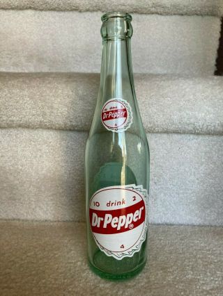 Vintage,  Dr Pepper Bottle Cap Logo,  12 Oz.  Soda Bottle Rare / Big Cap Label