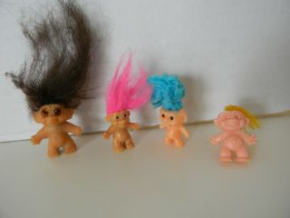 1965 Dam Things Vintage Troll Pencil Topper Glass Eyes & Others