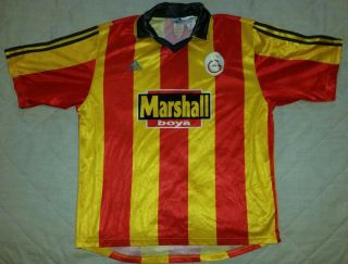 Galatasaray Football Shirt Jersey Top Rare 1999 - 00 Adidas Hagi Sukur Okan