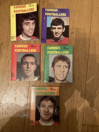 Football Monthly Rare Vintage 1960’s Famous Footballers Books Nos 1 - 2 - 4 - 5 - 6
