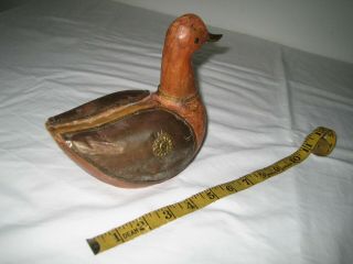 Vintage hand crafted wooden model duck 2
