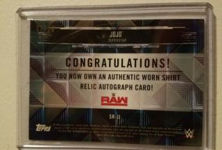 JOJO 2018 Topps WWE Authentic Worn Shirt Relic Autograph 7/10 Rare Wyatt 2