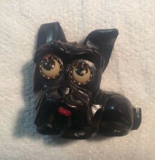 Rare Oswald Scottie Rolling Eyes Dog Clock,  Does Not Work,  Made Of Wood