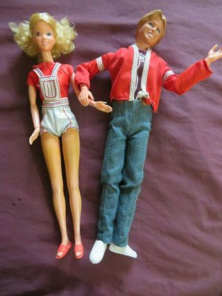 Rare Vintage Mattel 1975 Starr & Shaun Dolls W/clothes Shoes Nr Barbie Ken