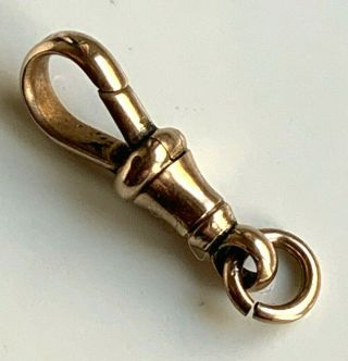 Antique Victorian Rose Gold 9 Ct Gold Dog Clip Clasp Rare Collectable