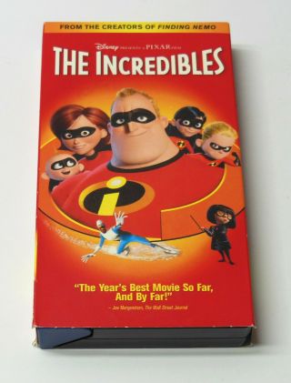 Disney Pixar The Incredibles 2004 Vhs Rare Oop Vg Fast
