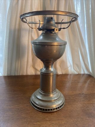Rare Hitchcock Mechanical Kerosene Oil Table Lamp W/ Shade Ring Parts