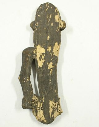Vintage very old Papua Guinea figure carved wood bark LOOK unusual 3