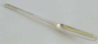 Hallmarked Silver Plate Bone Marrow Spoon Scoop With Dual Ends 9 " Vintage