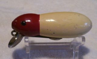 Vintage Paw Paw Mouse Wood Lure 9/24/19pot Red White