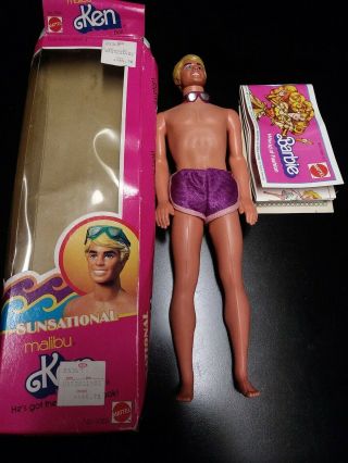 Sunsational Malibu Ken Doll 1088 1981 Mattel,  Inc.  Barbie Vintage