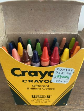 1985 Crayola Crayons Vintage Binney & Smith No.  24 Pack - 4 Retired Colors - Rare