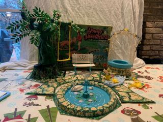 Vintage Mattel Young Sweethearts Wishing Well Park Set Game 1975 Incomplete