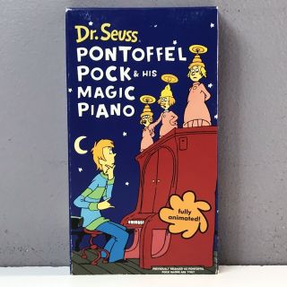 Dr.  Seuss Pontoffel Pock His Magic Piano Vhs Video Tape Vcr Vtg Rare Sing - Along