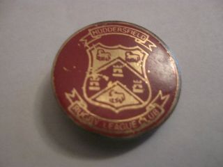 Rare Old Huddersfield Rugby League Football Club Round Metal Brooch Pin Badge