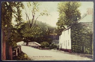 Rare Colour Postcard Large Cottage - Buryas Bridge And Cottage - Penzance Cornwall