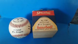 Vtg Spalding Official Pro League (american Legion Pa) Baseball No.  134 W/ Box