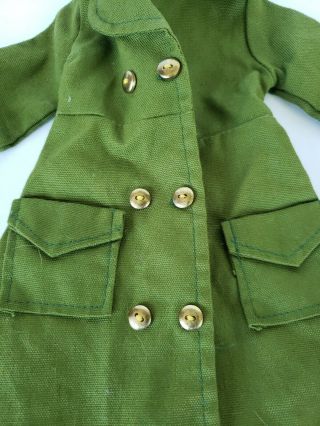 Vintage Crissy Doll Green Trench Coat Ideal Toy 1960s 2