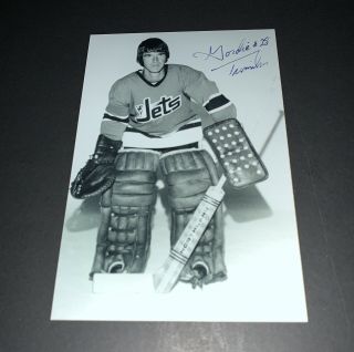 Gordie Tumilson,  Winnipeg Jets Wha Autographed 4x6 Photo (rare)