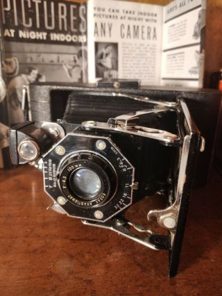Kodak Anastigmatic F - 6.  3 100mm Junior Six - 20 Antique Folding Film Camera