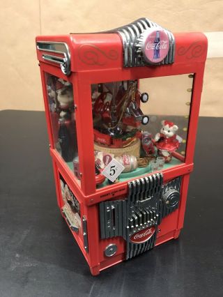 Rare Coca - Cola Claw Machine Bank Grabbin Action Musical Toy Enesco Coke Cola